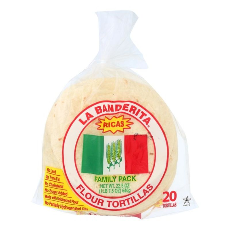 La Banderita Tortillas, Flour, Ricas, Family Pack (20 ct) from Walmart