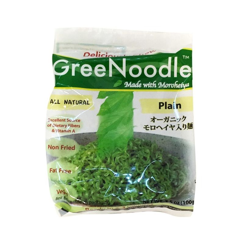 GreeNoodle Noodles, Moroheiya, Plain (3.5 oz) Instacart