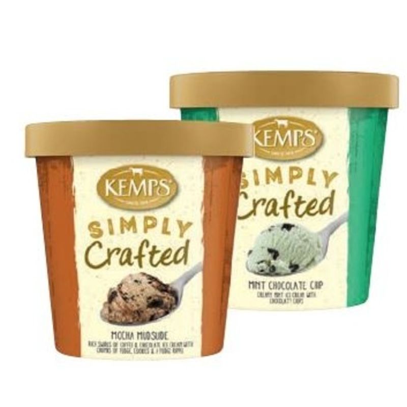 Kemps Simply Crafted Brownie Cookie Dough Delight Premium Ice Cream (1.