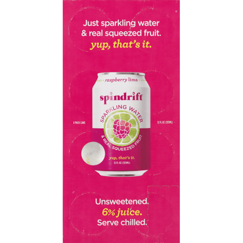 Spindrift Sparkling Water Raspberry Lime (12 fl oz) from Market Basket