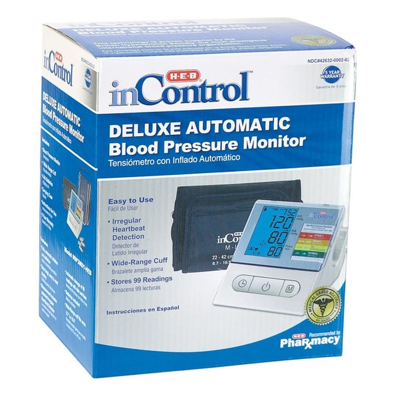 H-E-B In Control Fully Automatic Blood Pressure Monitor Upper Arm