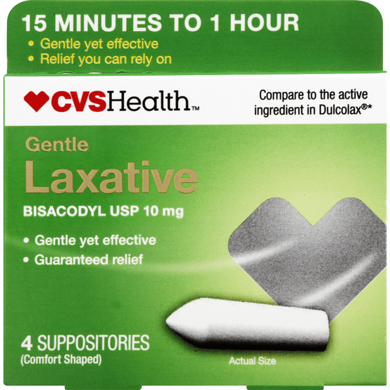 Cvs Health Gentle Laxative 10 Mg Suppository 4 Each Instacart
