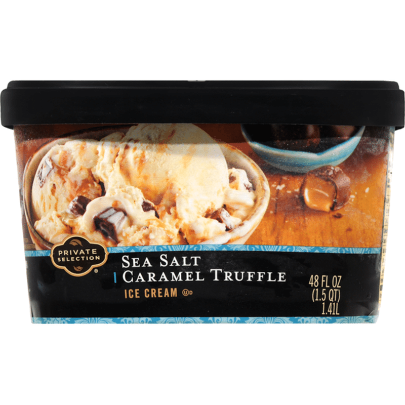 Private Selection Ice Cream, Sea Salt Caramel Truffle (48 oz) Instacart