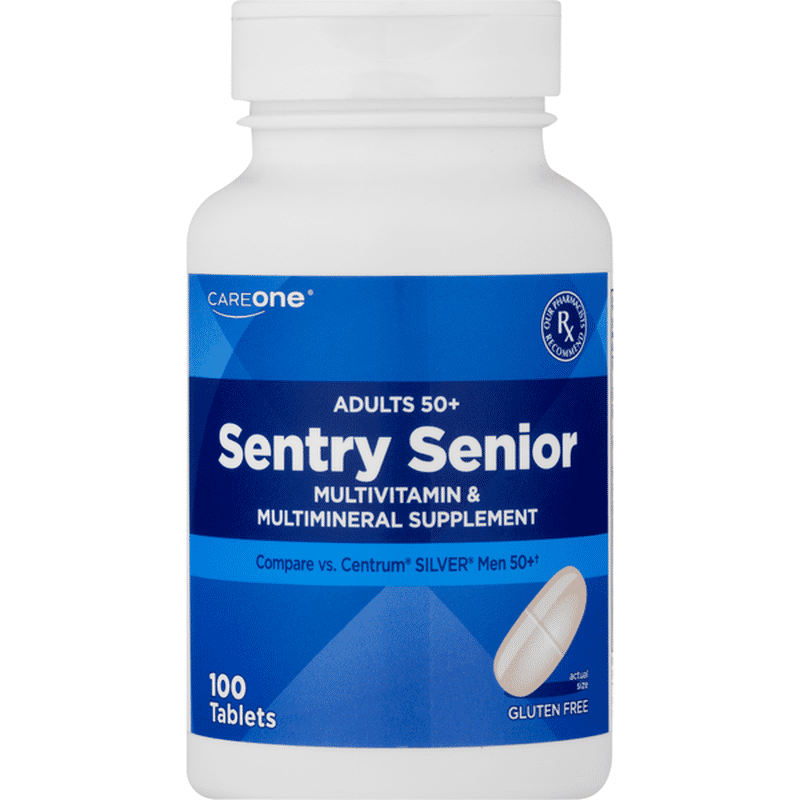 CareOne Sentry Senior Men's 50+ Multivitamin Tablets (100 each) Instacart