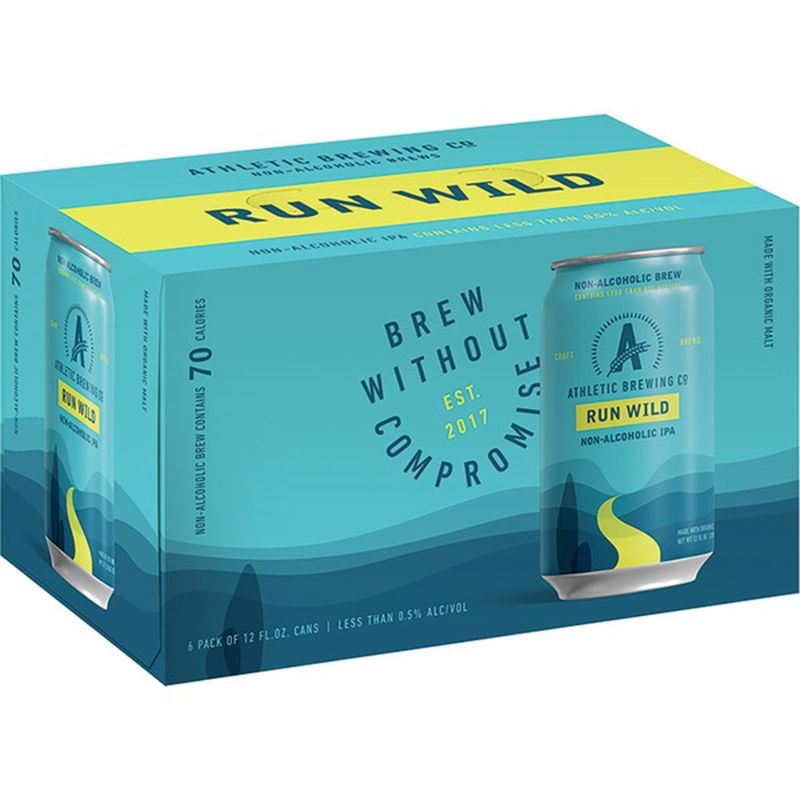 Athletic Brewing Beer, Run Wild, 6 Pack (12 fl oz) Instacart