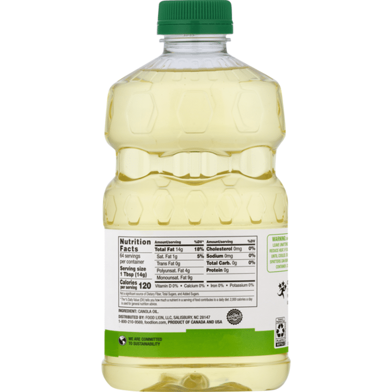 Food Lion Canola Oil, Bottle (32 fl oz) - Instacart