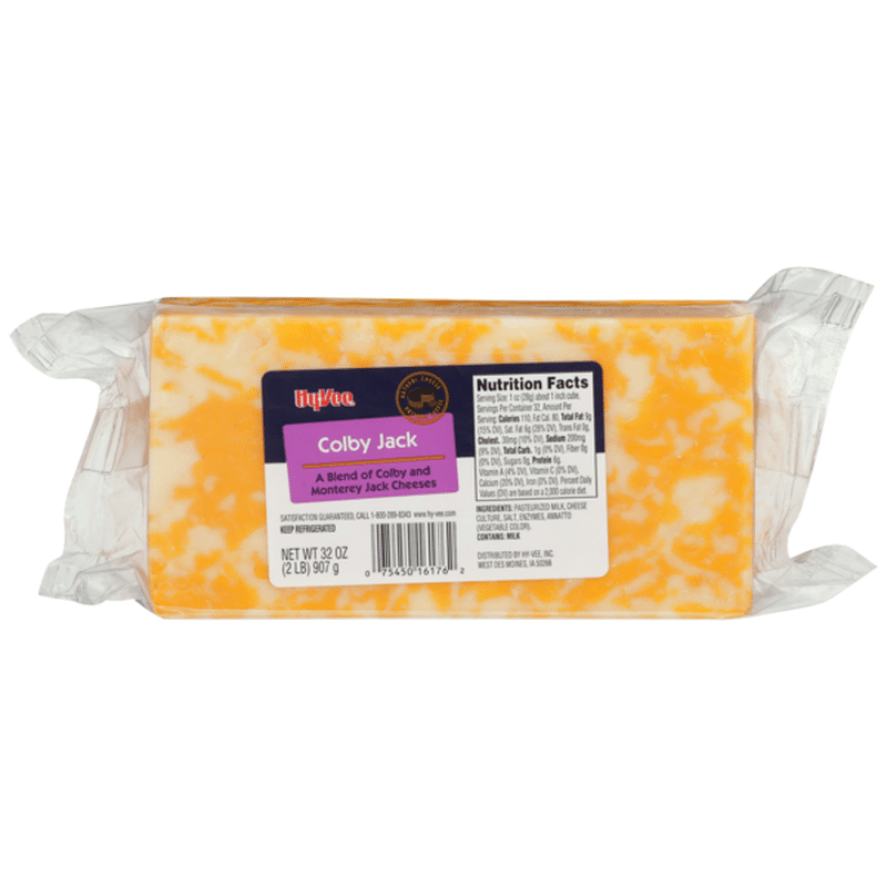 HyVee Colby Jack A Blend Of Colby And Monterey Jack Cheeses (32 oz