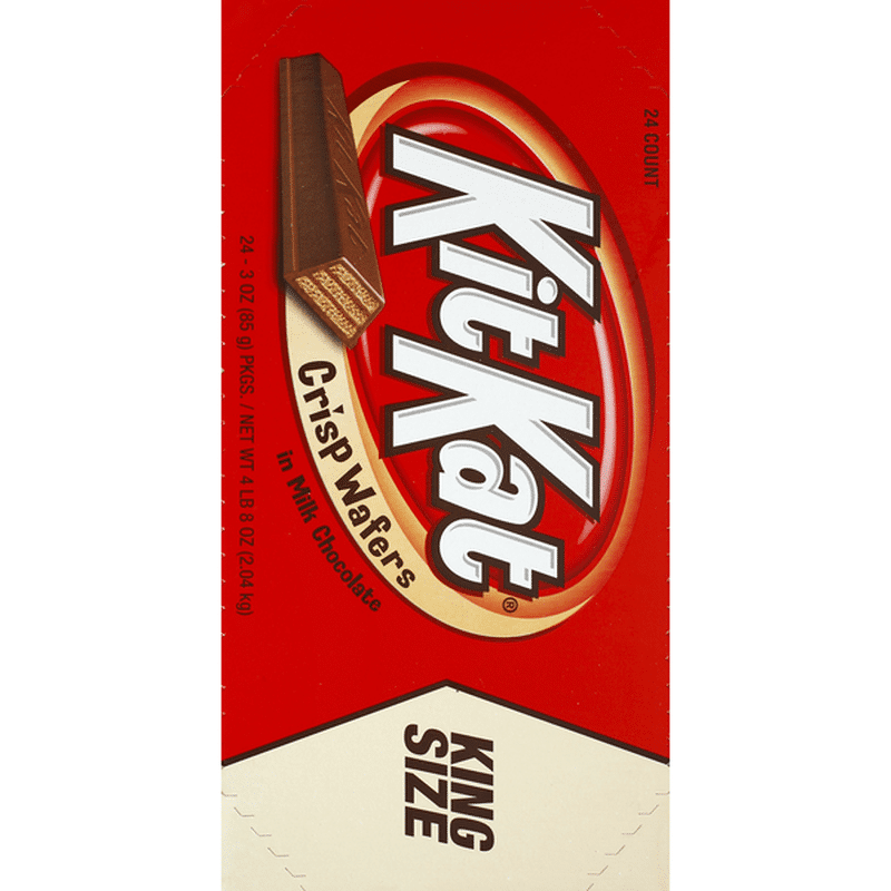 Kit Kat Milk Chocolate King Size Candy Bar, Box (3 oz) Instacart