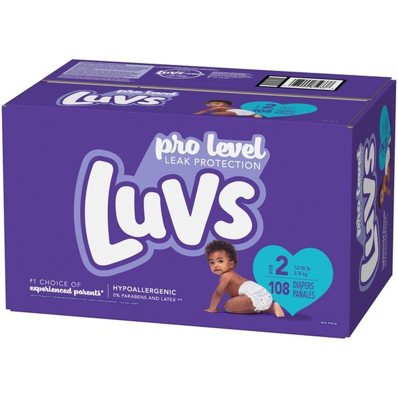 luvs 108 ct size 2