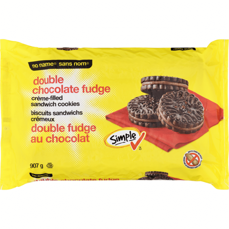 No Name Double Chocolate Fudge Creme Cookie (907 g) Instacart