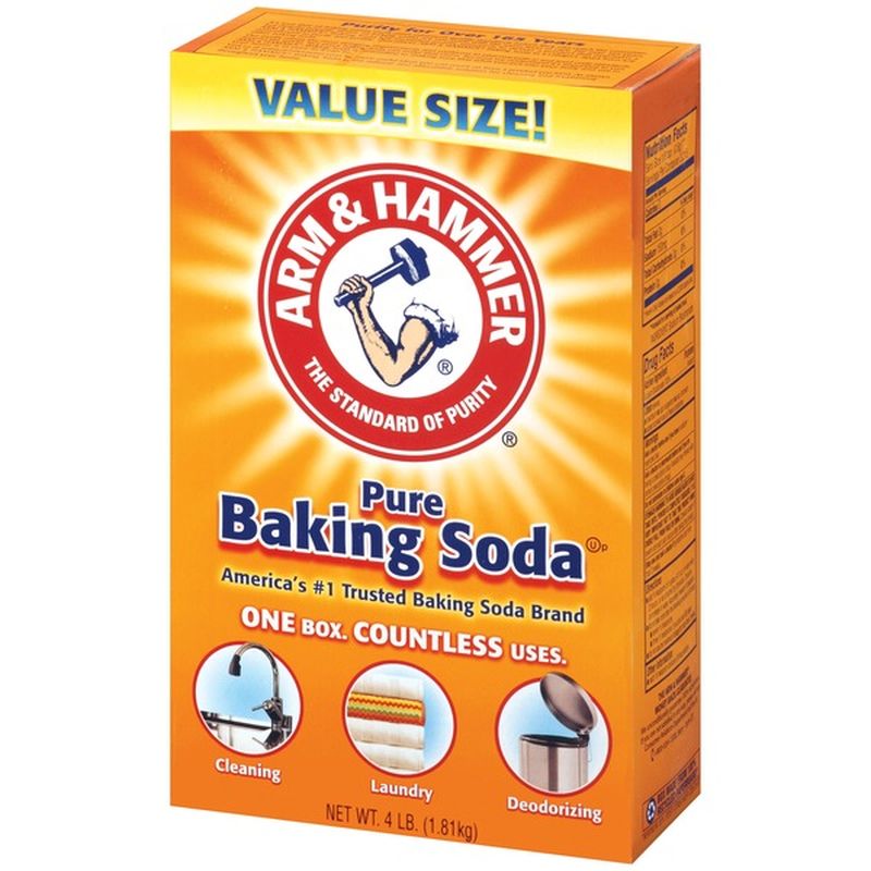 Arm & Hammer Pure Baking Soda, 4 (4 lb) from Harps Food Store Instacart