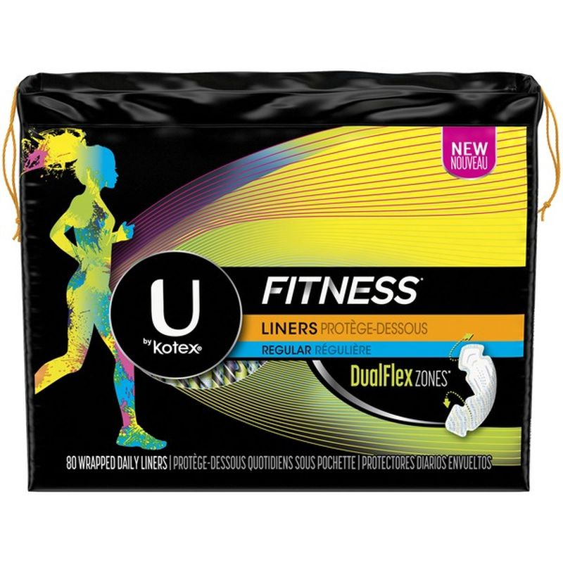 U By Kotex Fitness Panty Liners Light Absorbency Regular Unscented 80 Ct Instacart