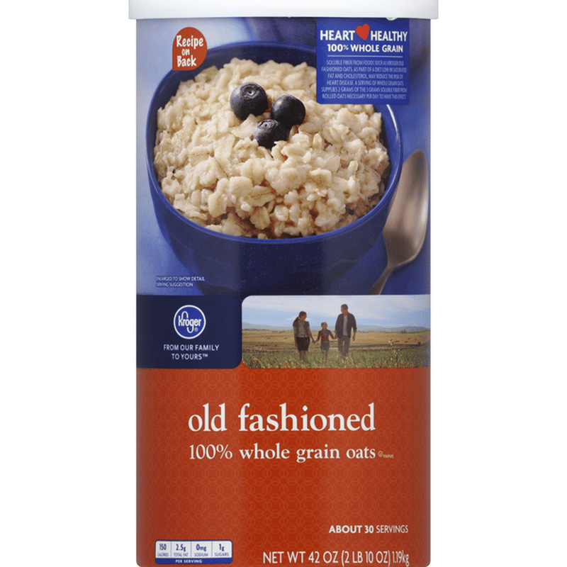 Kroger Old Fashioned Oats, 100 Whole Grain (42 oz) Instacart