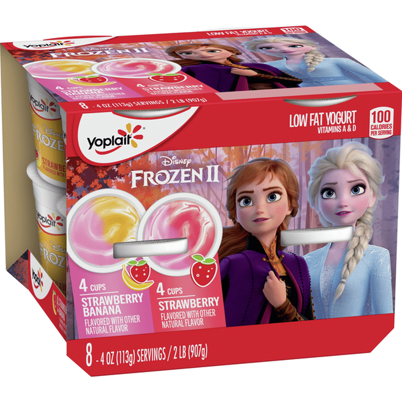 Yoplait Low Fat Kids Yogurt, Disney Frozen II Variety Pack (8 each ...