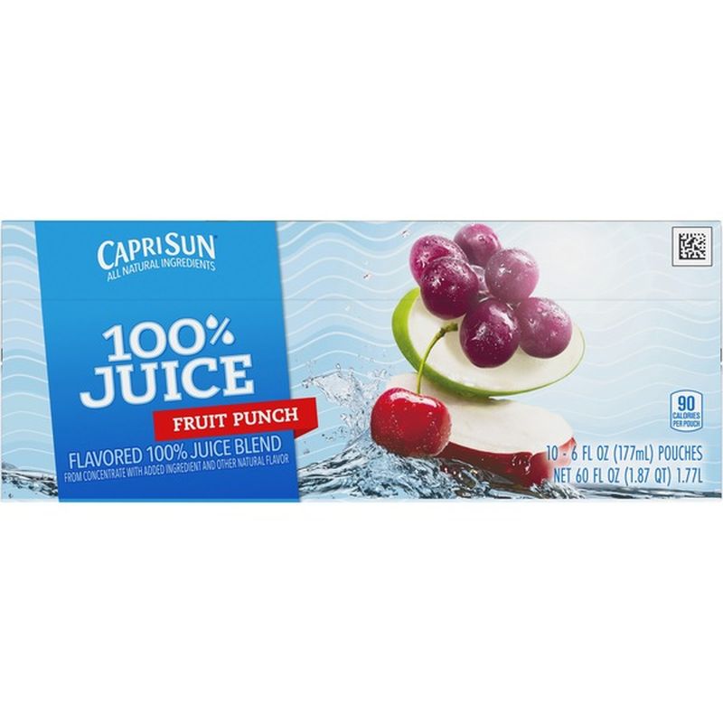 Capri Sun 100 Fruit Punch Flavored Juice Blend (6 fl oz) from Safeway