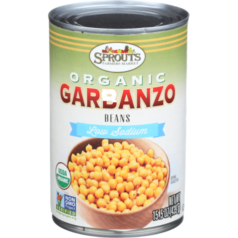 Sprouts Low Sodium Organic Garbanzo Beans (15 oz) Delivery or Pickup