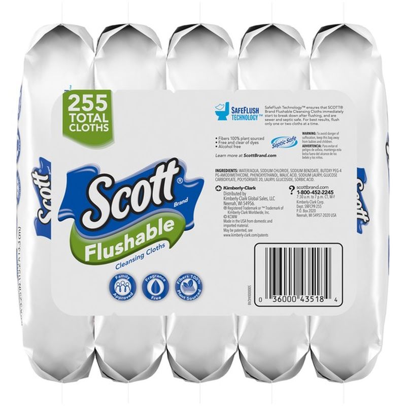 Scott Flushable Wipes (5 each) Instacart