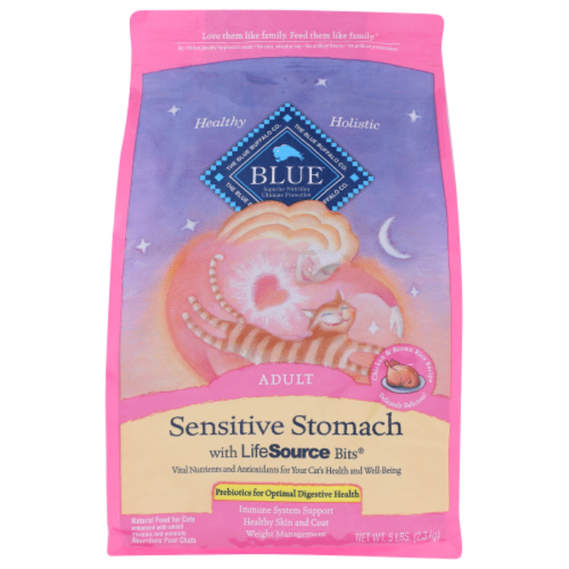 Blue Buffalo Sensitive Stomach Natural Adult Dry Cat Food, Chicken
