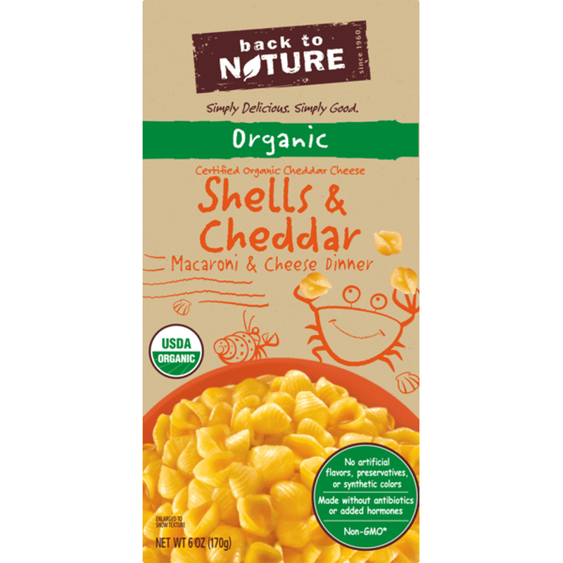 Back to Nature Organic Shells & Cheddar Macaroni & Cheese Dinner