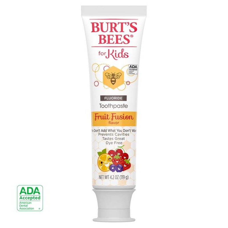 Burt's Bees Kids Toothpaste with Fluoride, Fruit Fusion (4.2 oz) from