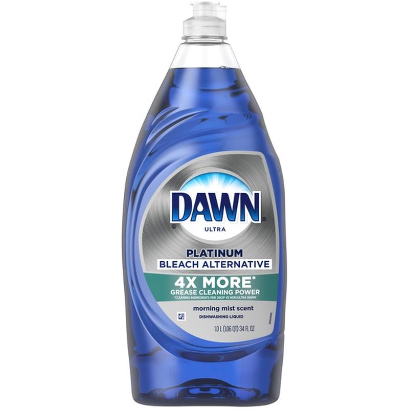 Dawn Bleach Alternative, Dishwashing Liquid Dish Soap, Morning Mist (34 oz) Instacart