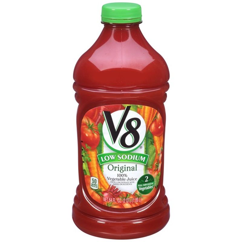 V8® Low Sodium 100 Vegetable Juice (64 fl oz) from HEB Instacart