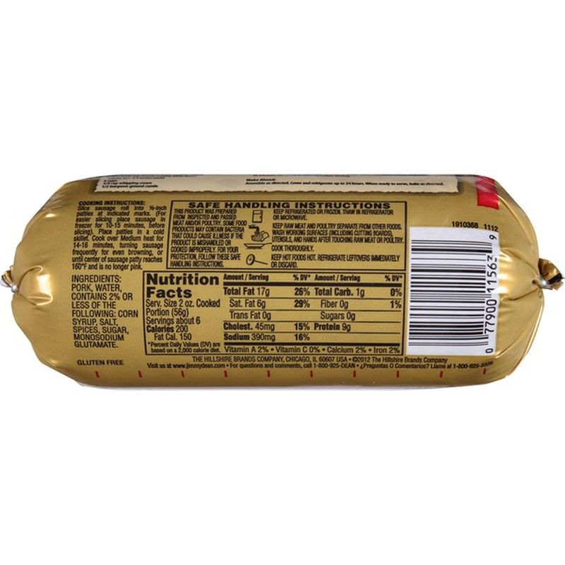 Jimmy Dean Premium Pork Hot Sausage Roll (1 lb) from Superior Grocers