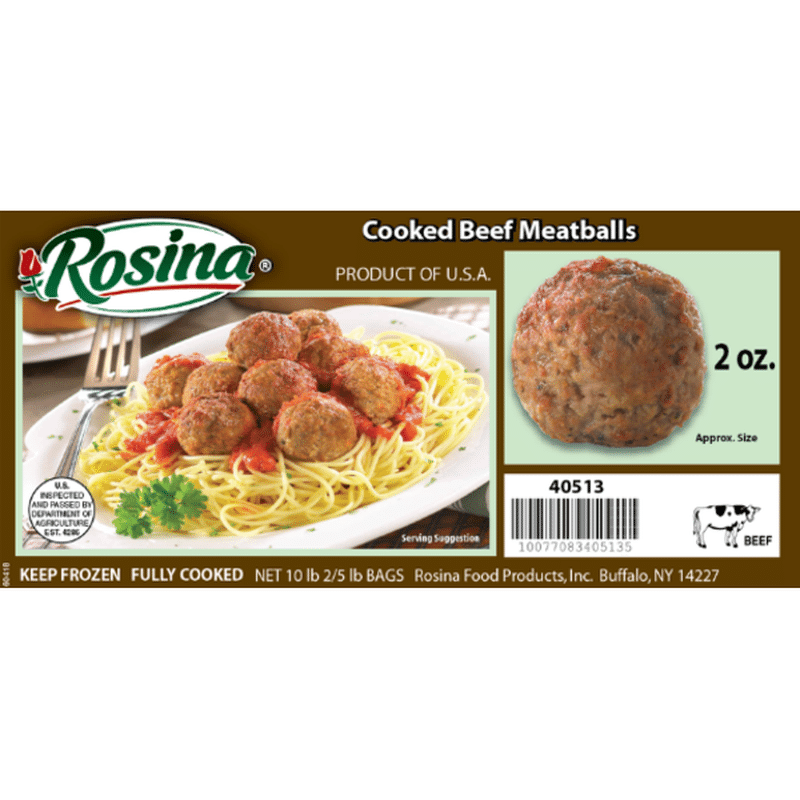 Rosina Italian Beef Meatball (2 oz) Instacart