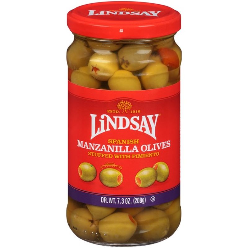 Lindsay Spanish Manzanilla Stuffed with Pimiento Olives (7.3 oz