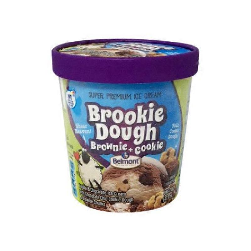 Belmont Brookie Dough Premium Ice Cream (16 fl oz) Instacart