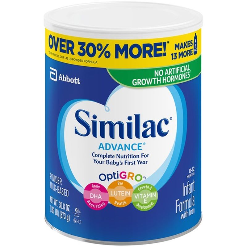 Similac Advance Infant Formula with Iron Powder Can (30.8 oz) Instacart