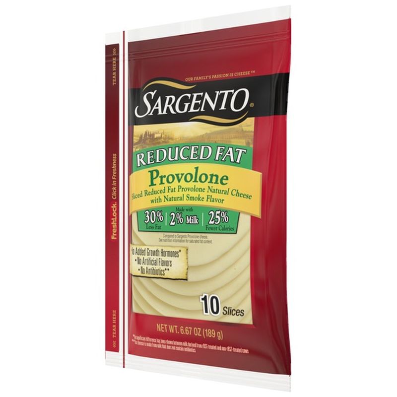 Sargento® Sliced Reduced Fat Provolone Natural Cheese with Natural