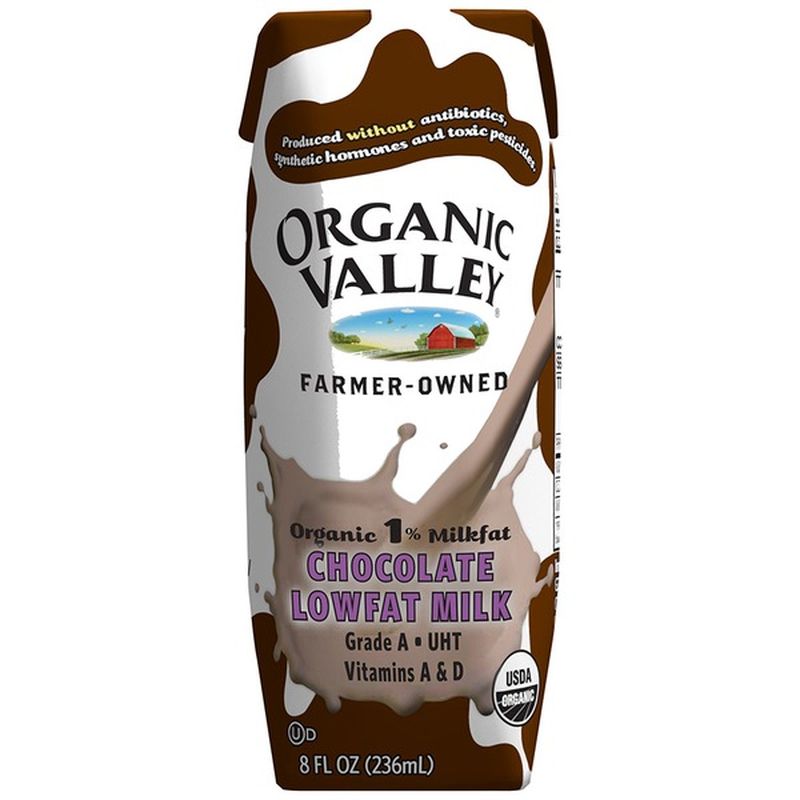 Organic Valley 8 oz UHT Chocolate 1 Shelf Stable Single Serve 24 pack