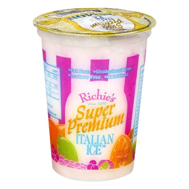 Richie's Super Premium Italian Ice Lemon (10 fl oz) Instacart