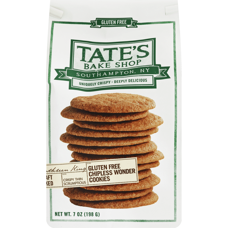 Tate's Bake Shop Cookies, Gluten Free, Chipless Wonder (7 oz) - Instacart