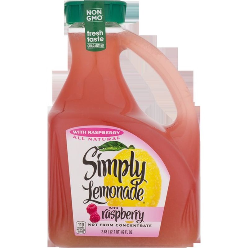 Simply Lemonade With Raspberry, All Natural NonGmo (89 fl oz) Instacart