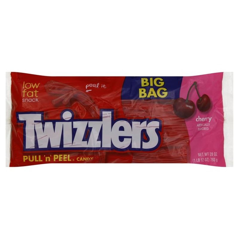 Twizzlers Candy, Cherry, Pull N Peel, Big Bag (28 oz) Instacart