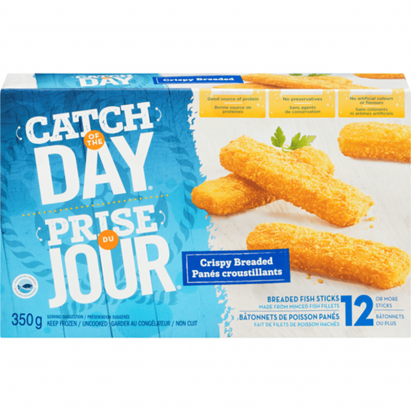 Catch Of The Day Crispy Breaded Fish Sticks