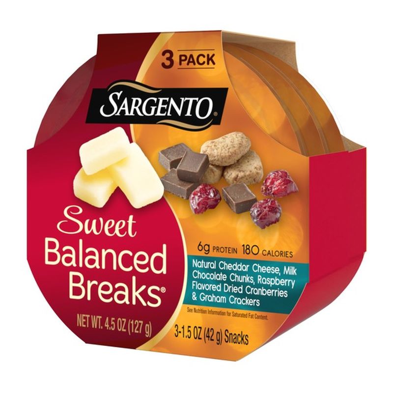 Sargento® Sweet Balanced Breaks® Natural Cheddar Cheese With Chocolate ...