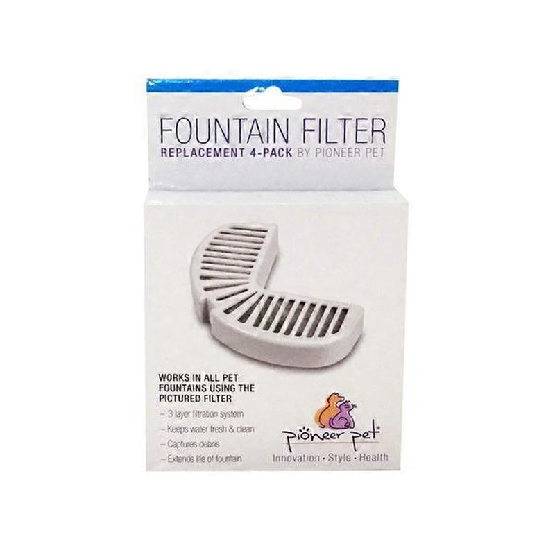 Pioneer Pet Replacement Filters For Ceramic And Stainless Steel Fountains, 2 Pack 6 Filters