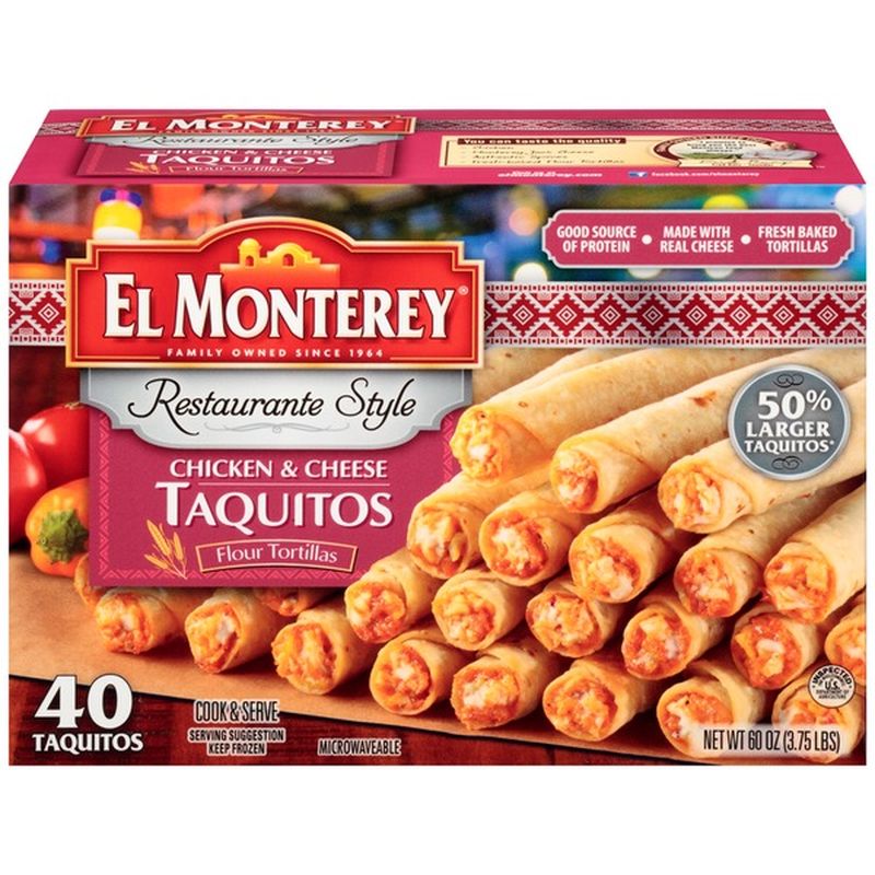 El Monterey Restaurante Style Chicken & Cheese Taquitos (40 ct) Instacart