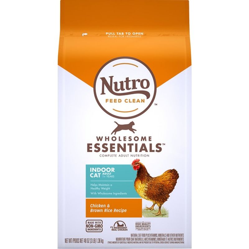 Nutro Feed Clean Wholesome Essentials Chicken & Brown Rice Recipe Cat