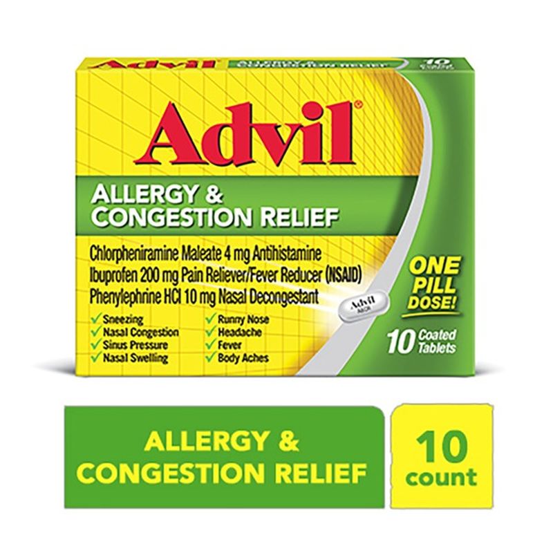 Advil Allergy and Sinus Medication (10 ct) - Instacart