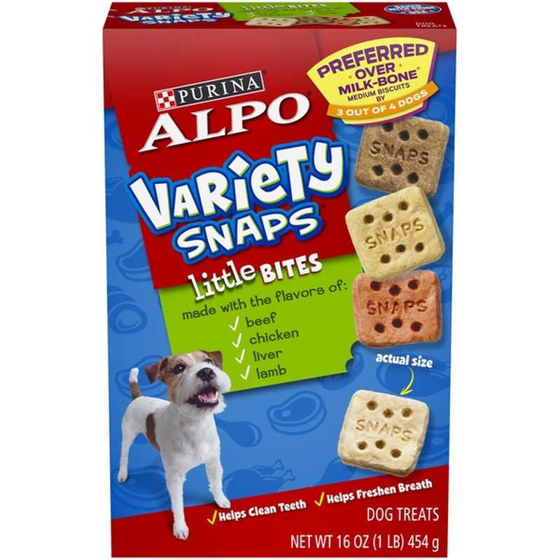 Purina ALPO Dog Treats, Variety Snaps Little Bites Beef ...