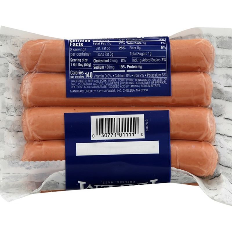 Kayem Hot Dogs, Beef & Pork (14 oz) Instacart