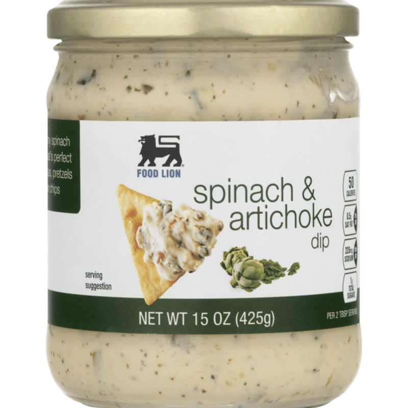 Food Lion Dip, Spinach & Artichoke, Jar (15 oz) Instacart