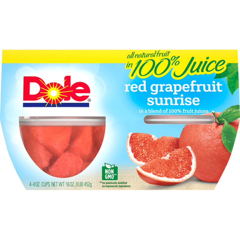 Dole Red Grapefruit Sunrise in a Blend of 100 Fruit Juices (4 fl oz