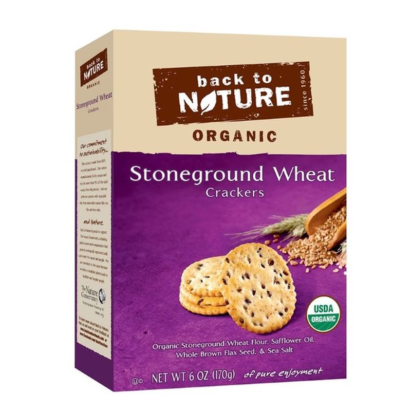 Back to Nature Organic Stoneground Wheat Crackers (6 oz) from Fred