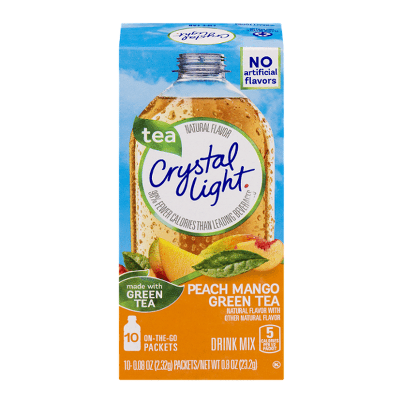Crystal Light Peach Mango Green Tea OnTheGo Powdered Drink Mix (10 ct
