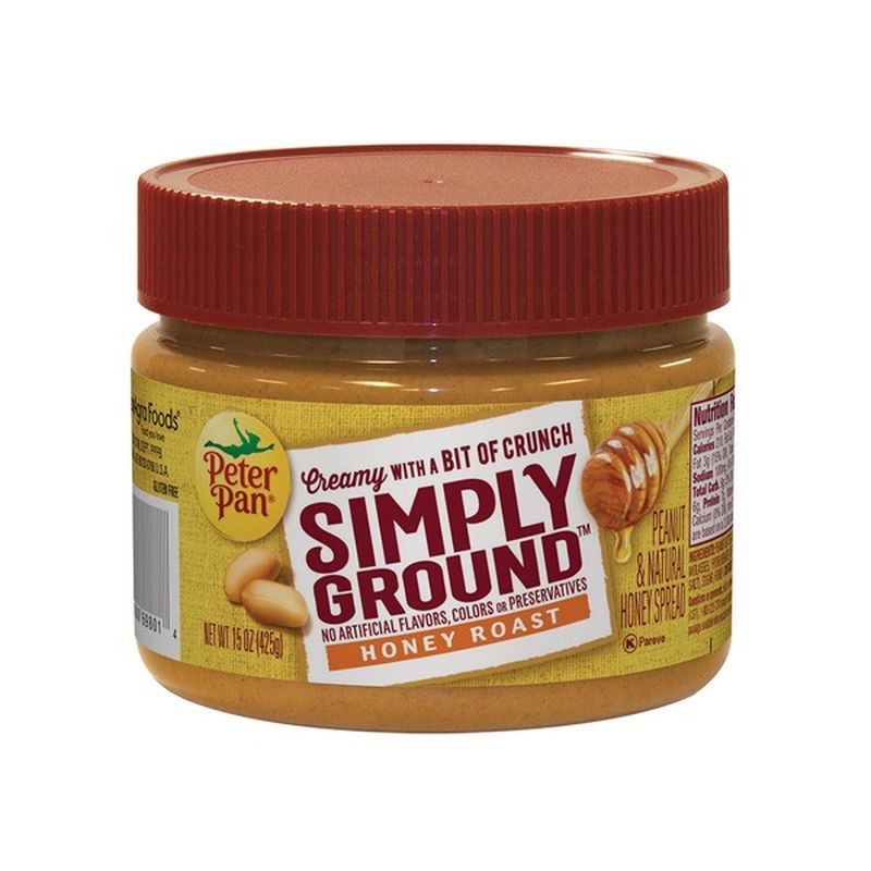 Peter Pan Simply Ground Honey Roast Peanut Butter (15 oz) - Instacart